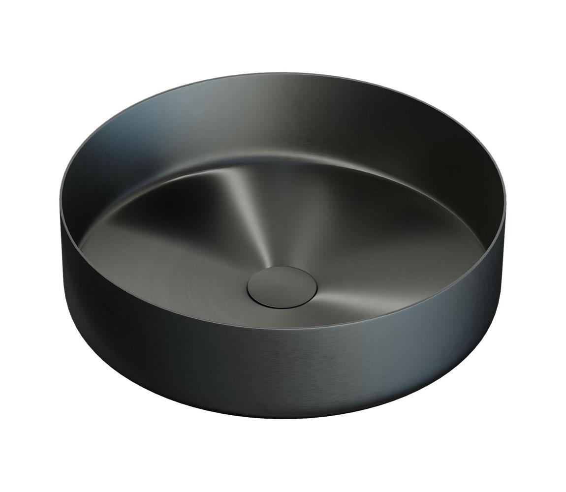 BATH DELUXE 06-040-16-02-00 - Umyvadlo na desku LJORDAL pr. 40 cm ocel/černá 06-040-16-02-00