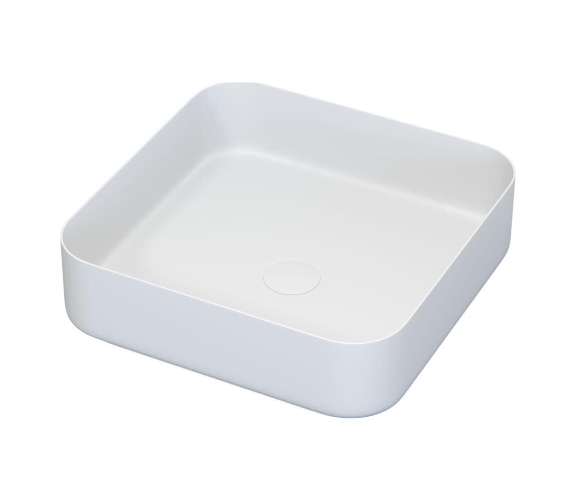 BATH DELUXE 06-040-17-01-00 - Umyvadlo na desku LJORDAL 40x40 cm ocel/bílá 06-040-17-01-00