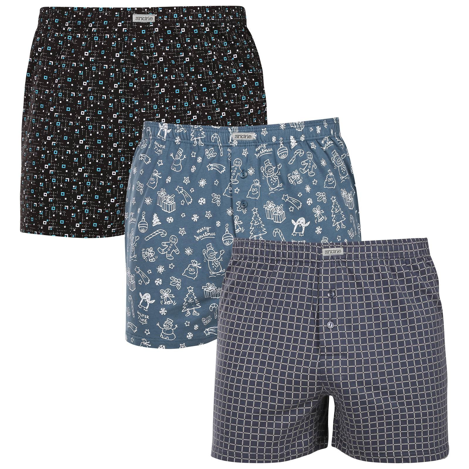 3PACK pánské trenky Andrie vícebarevné (PS 5818-6mix) XL, trenýrky