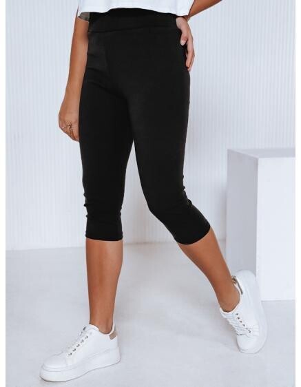 Dámské 3/4 legíny s vysokým pasem černé