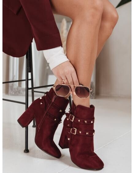 Dámské semišové kozačky červené