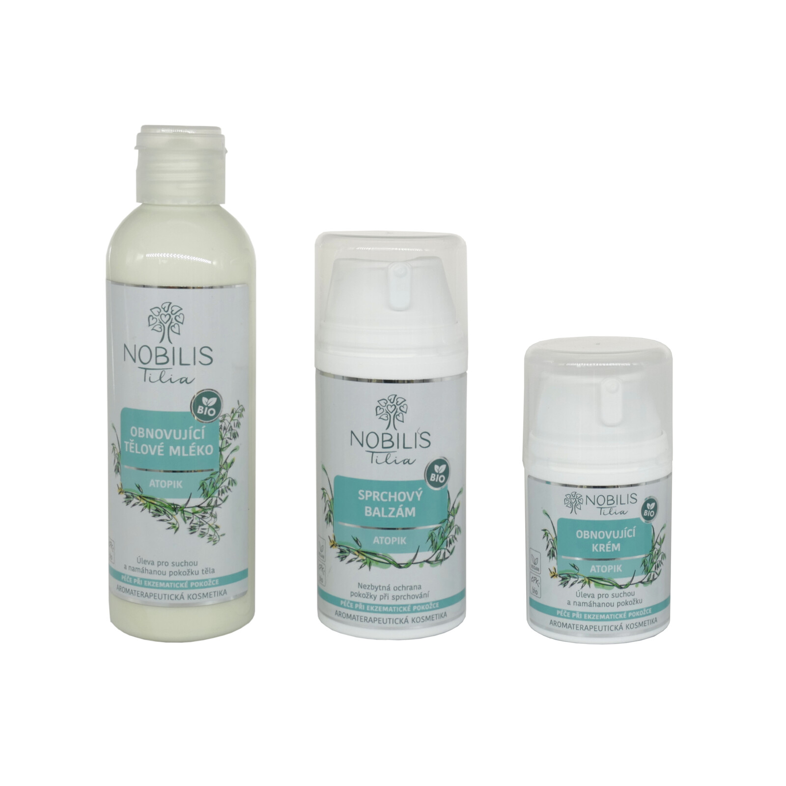 Přírodní sada Atopik - krém, balzám, tělové mléko