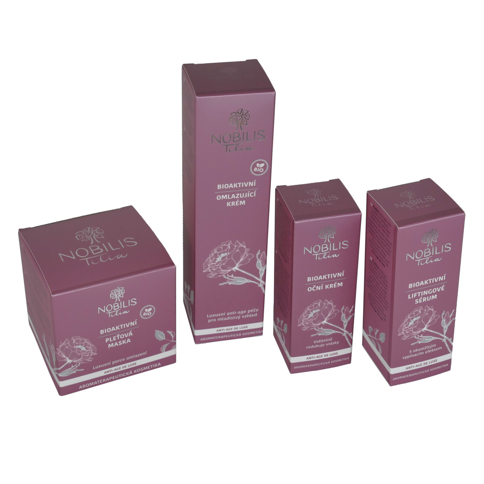 Luxusní Bioaktivní sada Nobilis Tilia Anti-Age - krém, oční krém, liftingové sérum, maska