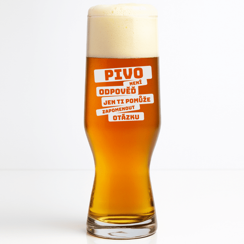 Dekorant Sklenice na pivo BEER CRAFT s vypískovaným pivním motivem 550 ml 1KS