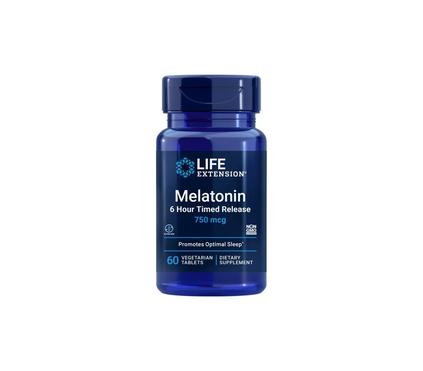 Life Extension Melatonin 6 Hour Timed Release, melatonin s časovým uvolňováním, 60 rostlinných tablet