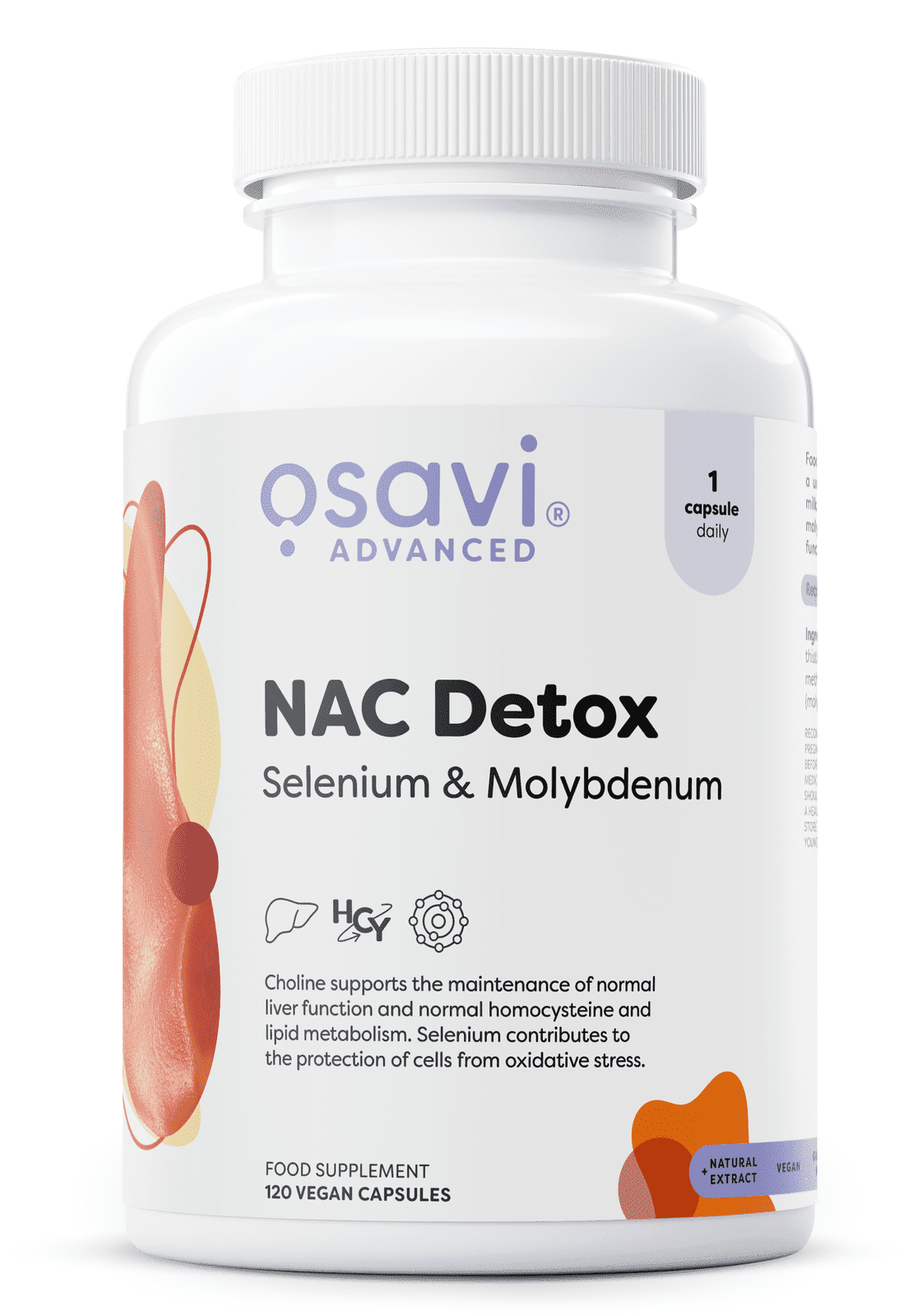 Osavi NAC Detox, Selen a molybden, 60 kapslí