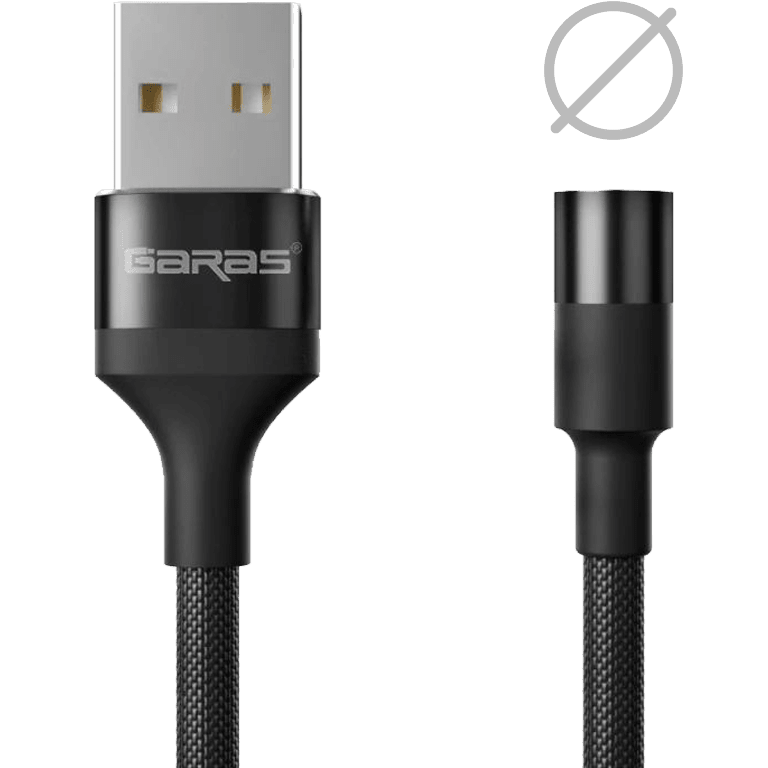 M1 - Magnetický USB kabel - Černý - Bez koncovky - 1 m