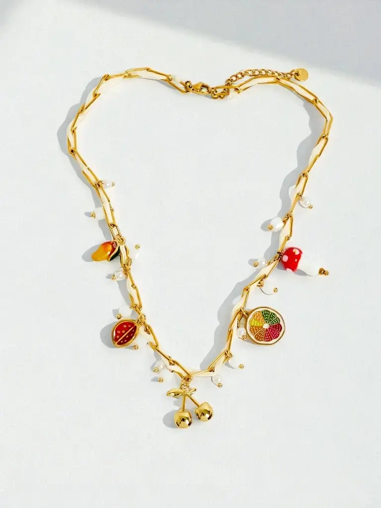 Zlatý náhrdelník Hera Classica s ovocnými motivy