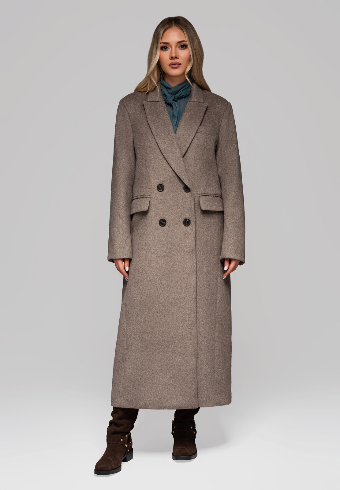 Dámský dlouhý vlněný kabát LARICA