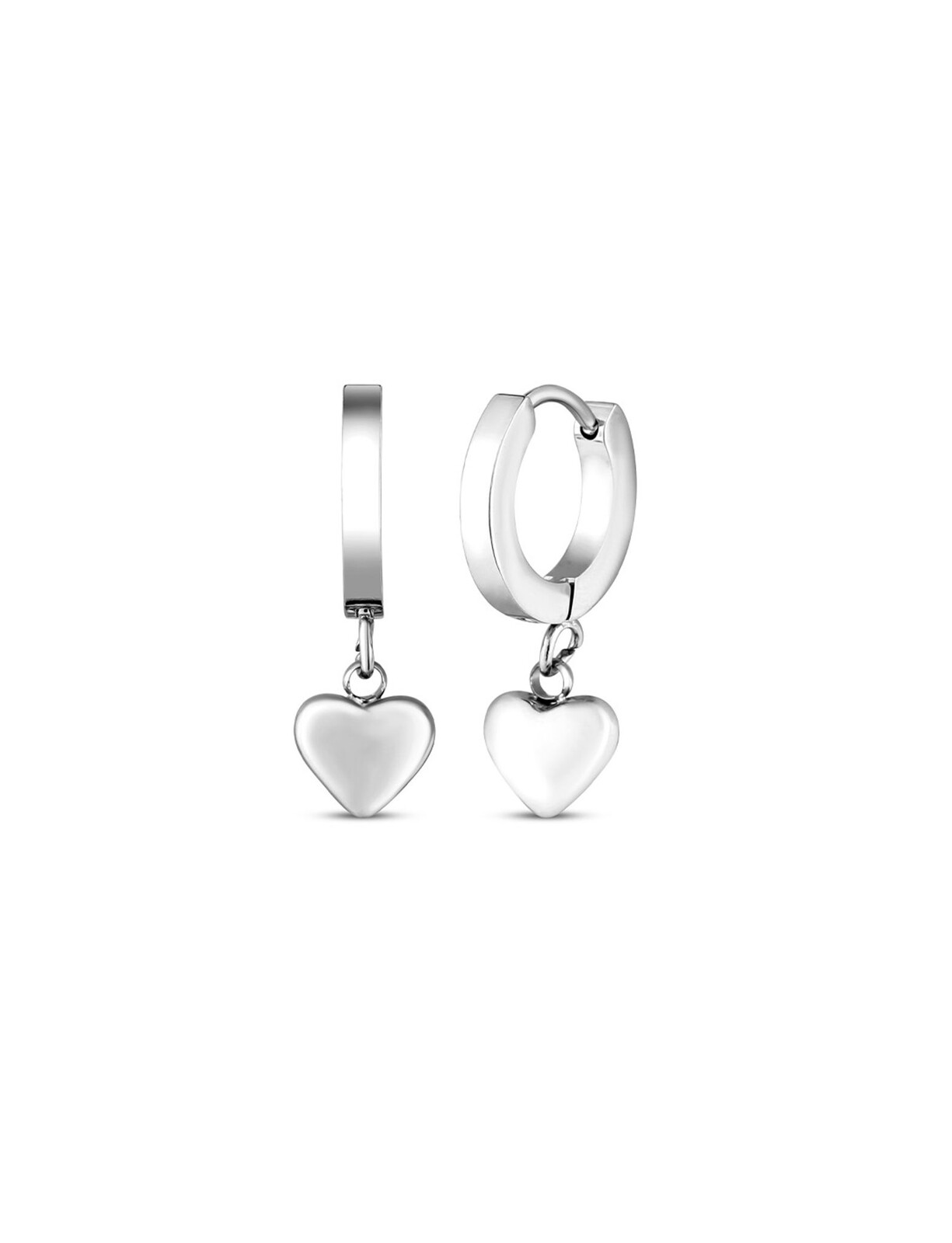 Stříbrné náušnice Nyvella s motivem srdce
