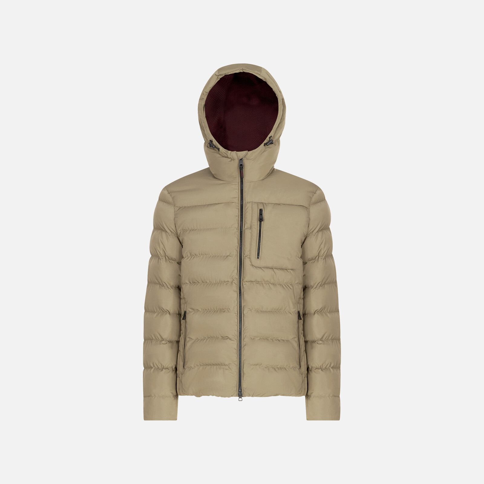 Béžová pánská péřová bunda Geox Snake