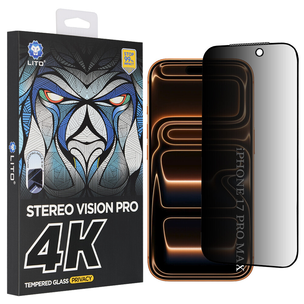 Lito D+ Max 4K Privacy pro iPhone 17 Pro Max černá