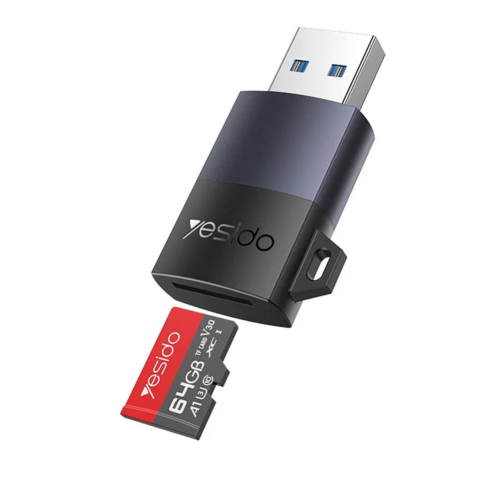 Yesido Card Reader GS36 USB vysokorychlostní hliníkový černý 1TB TF karta