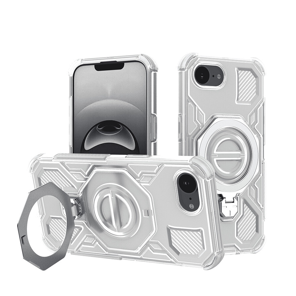 Techsuit Carbon Shield PRO pro iPhone 16e bílý průhledný