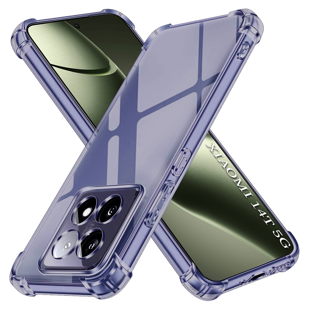 Techsuit Shockproof průhledný silikon Xiaomi 14T kouřově černý