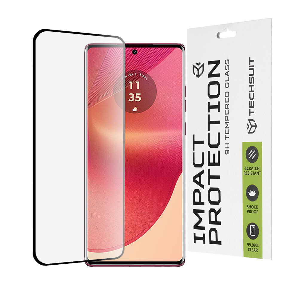 Ochranné sklo Techsuit 111D 3D zakřivené pro Motorola Edge 50 Fusion černé