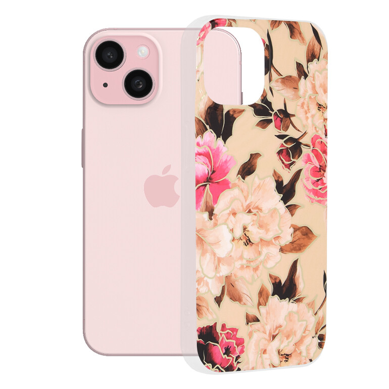 Techsuit Marble Series iPhone 15 Mary Berry Nude