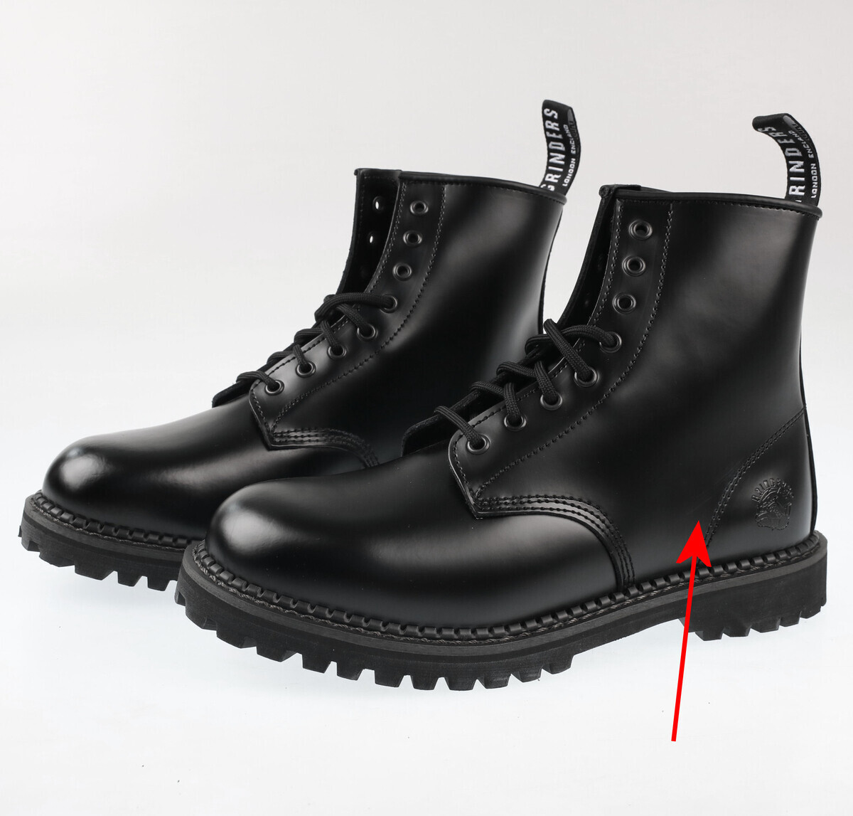 boty GRINDERS - CEDRIC - BLACK - POŠKOZENÉ 45