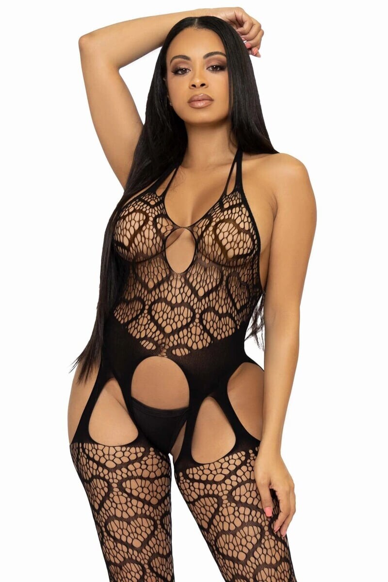 Černé bodystockings 89306