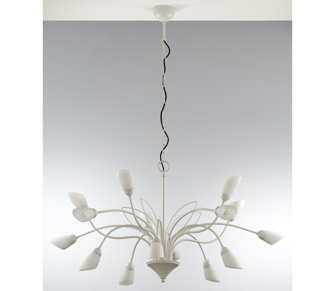 Jupiter 2062 - Lustr na řetězu GLORIOSA 15xG9/14W/230V krémová 2062