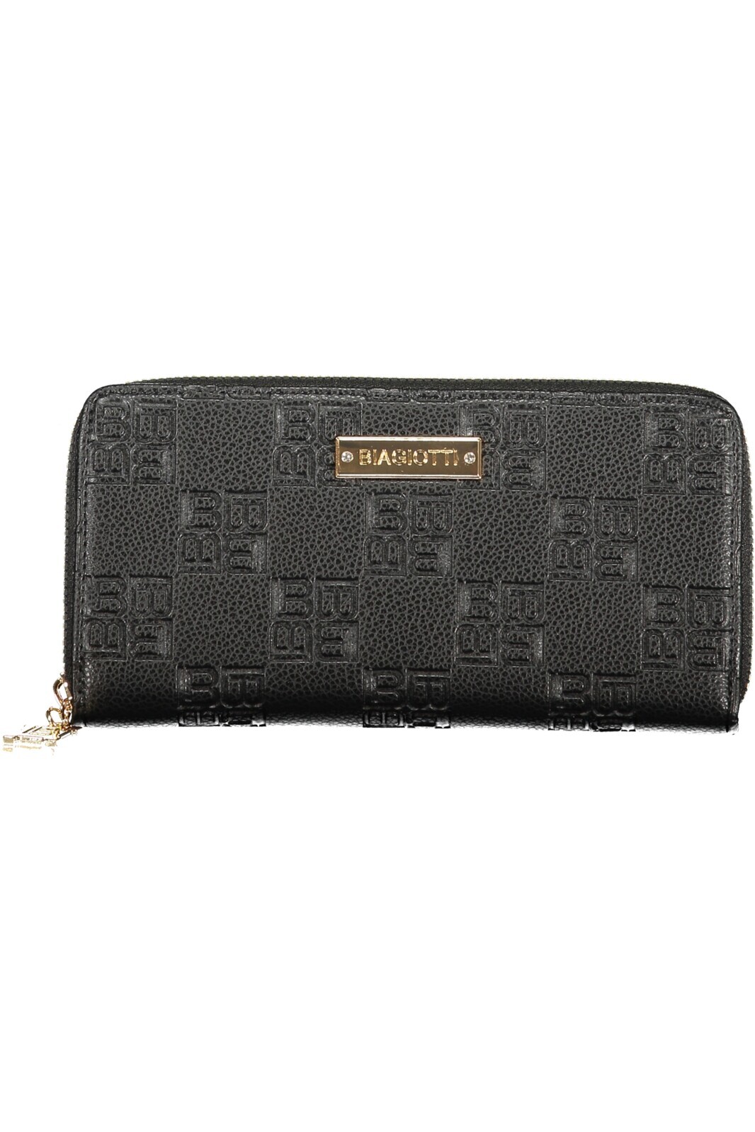 Černá peněženka s reliéfním vzorem