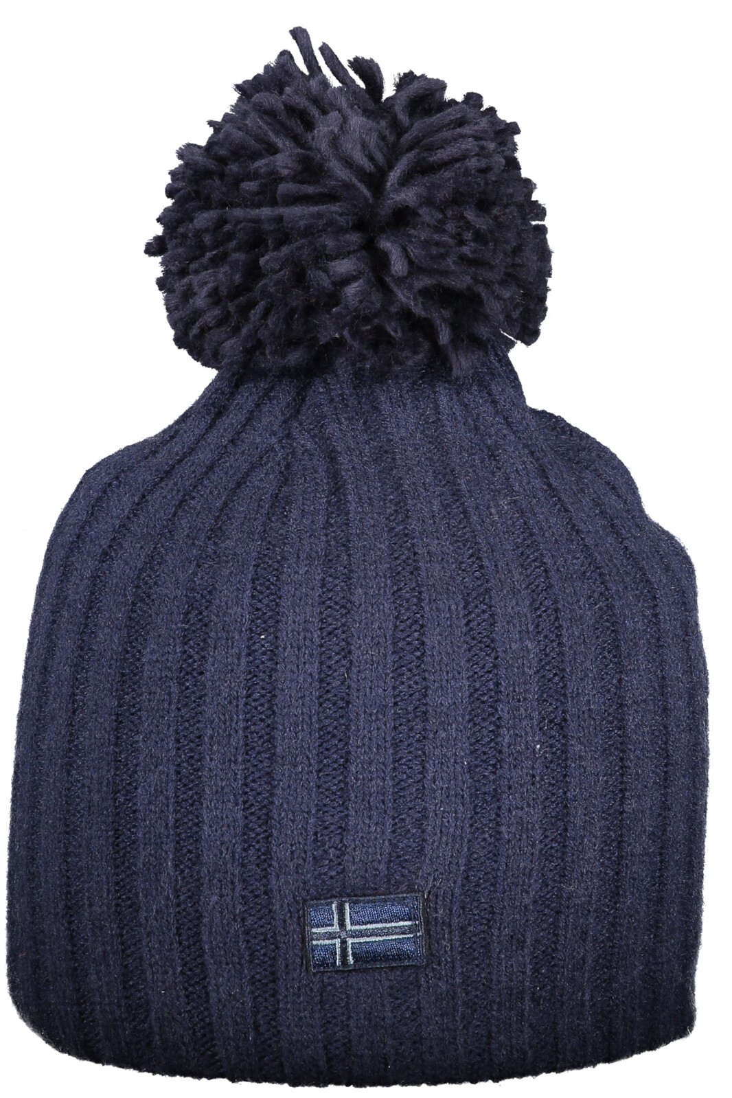 Tmavě modrá čepice s bambulí