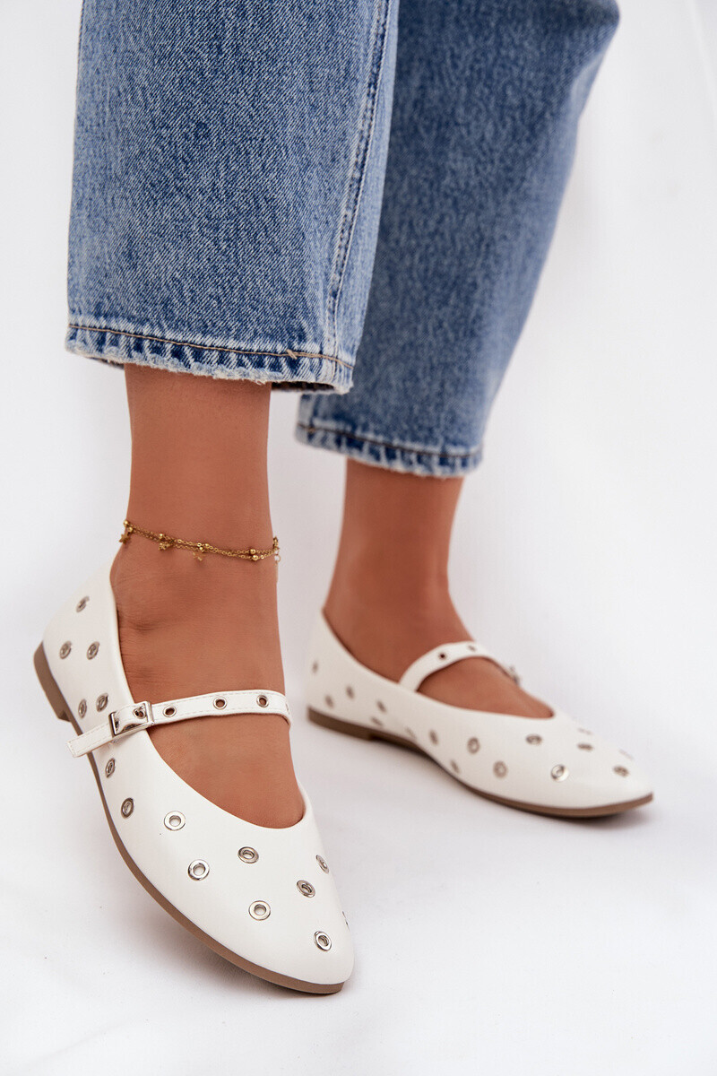 Dámské baleríny s prvkem stříbra