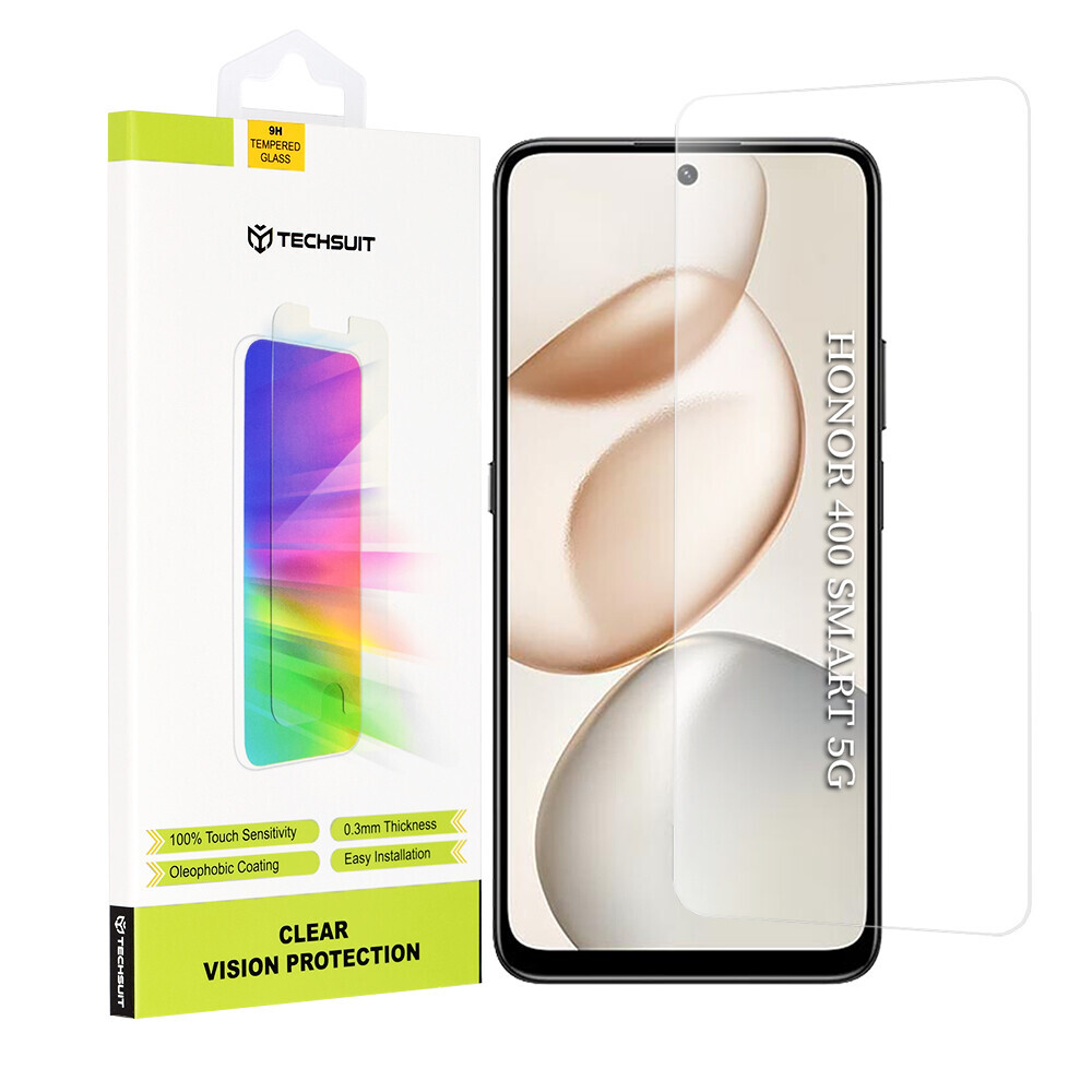 Techsuit - Čiré ochranné sklo - Honor 400 Smart 5G / 4G / 200 / 90 / X7d / X7b / X7c