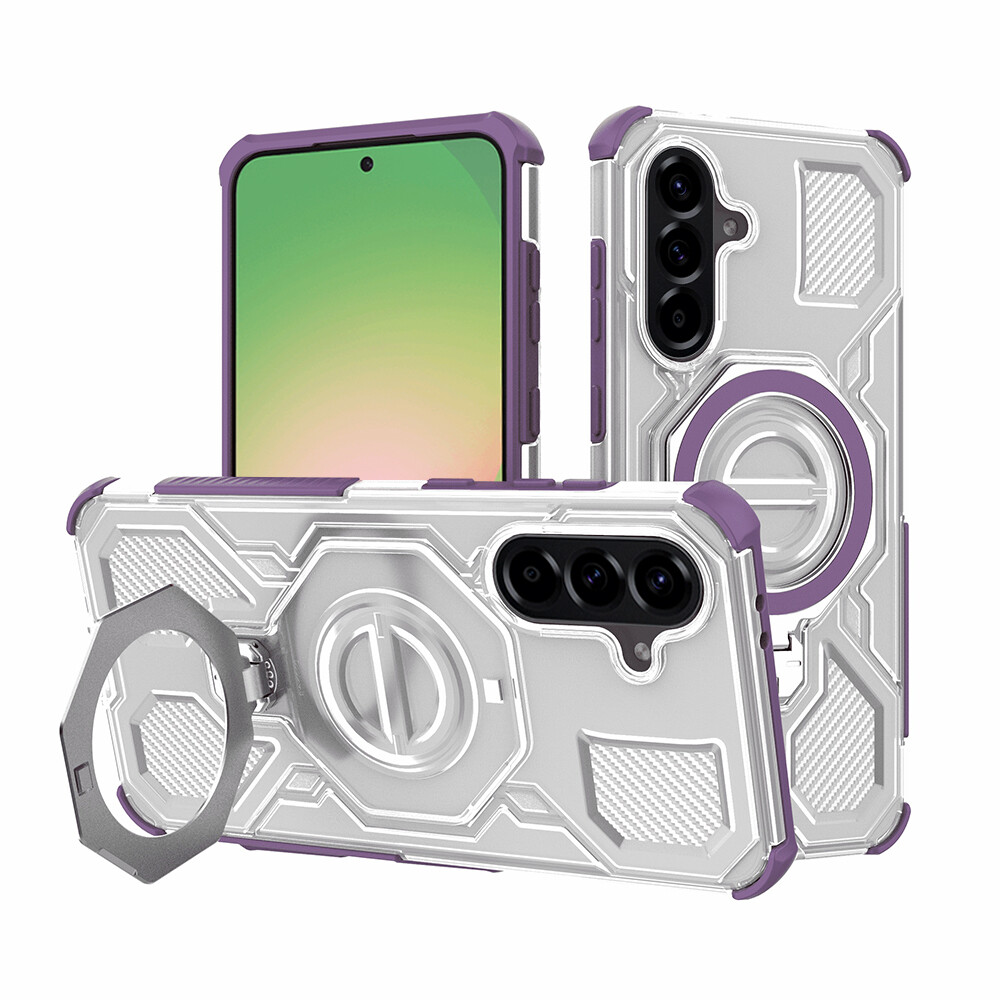 Techsuit Carbon Shield PRO pro Samsung Galaxy A56 5G fialový průhledný