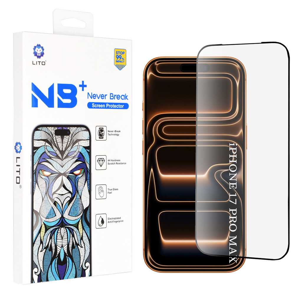 Ochranné sklo Lito iPhone 17 Pro Max černé