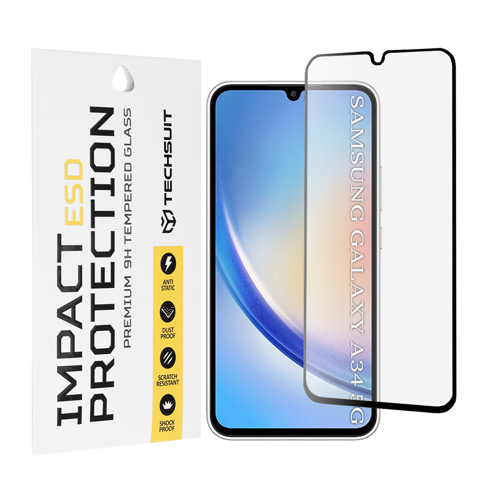 Ochranné sklo Techsuit ESD pro Samsung Galaxy A34 5G černé