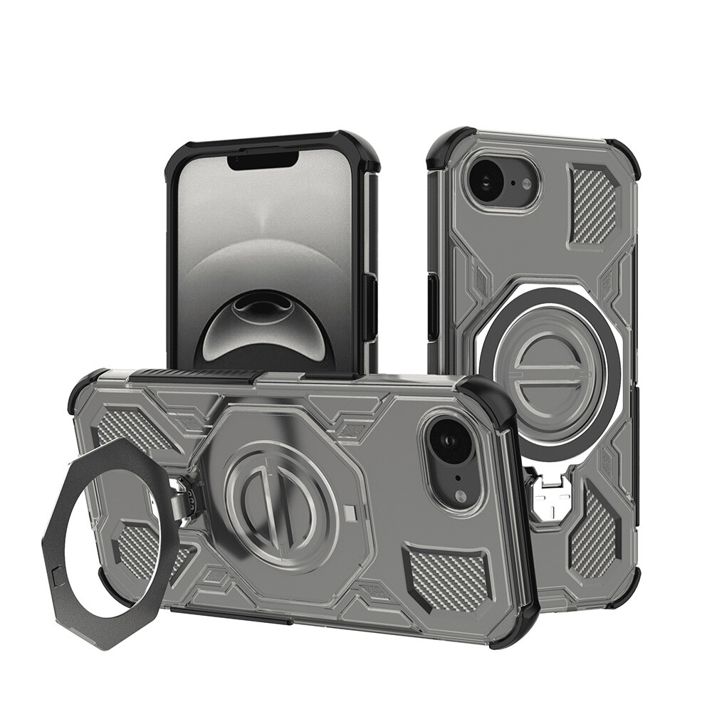 Techsuit Carbon Shield PRO pro iPhone 16e v kouřově černé barvě