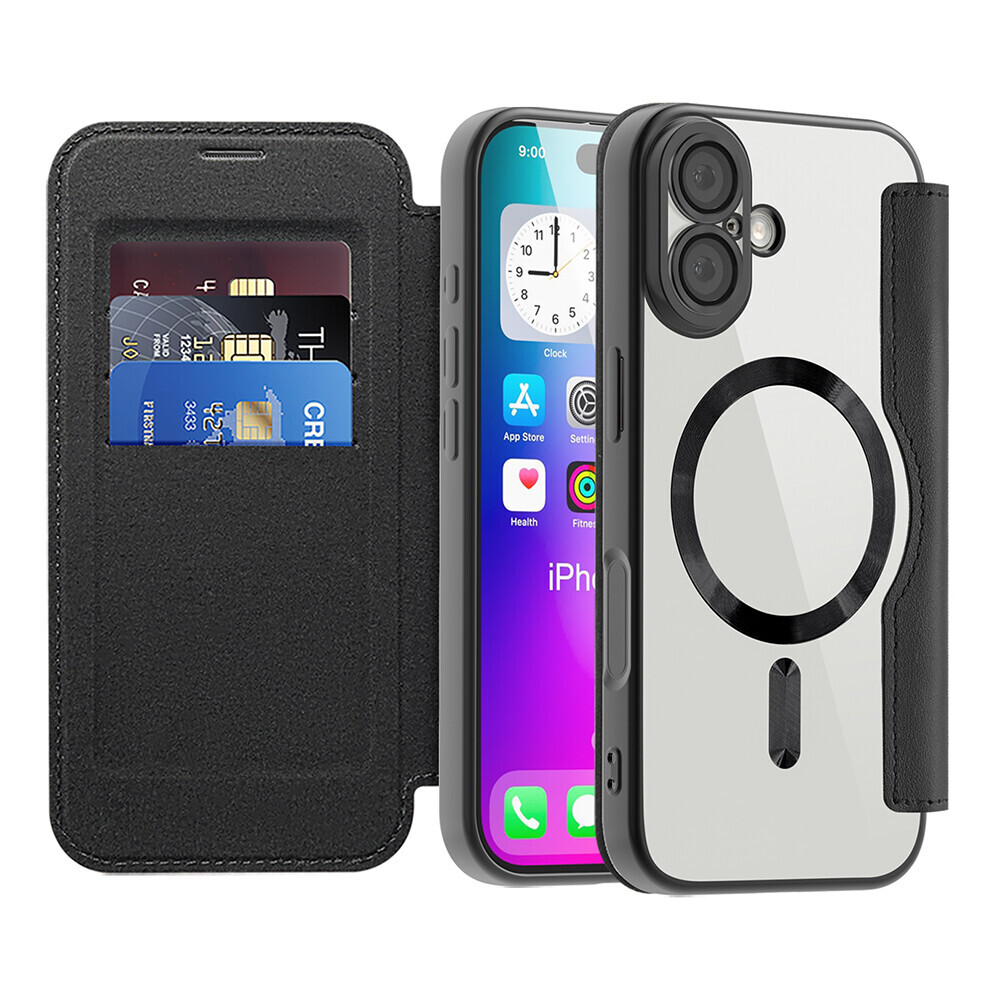 Pouzdro na knihu Techsuit SmartMag iPhone 17 černé