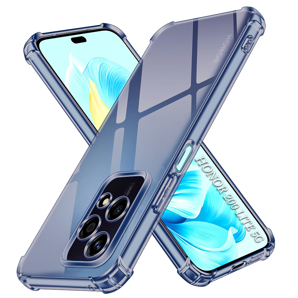 Techsuit Shockproof průhledný silikon Honor 200 Lite kouřově černý