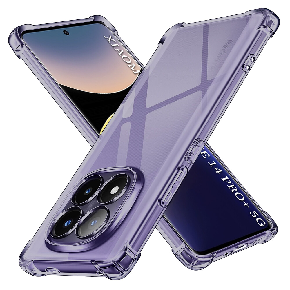 Techsuit Shockproof průhledný silikon Xiaomi Redmi Note 14 Pro+ 5G kouřově černá