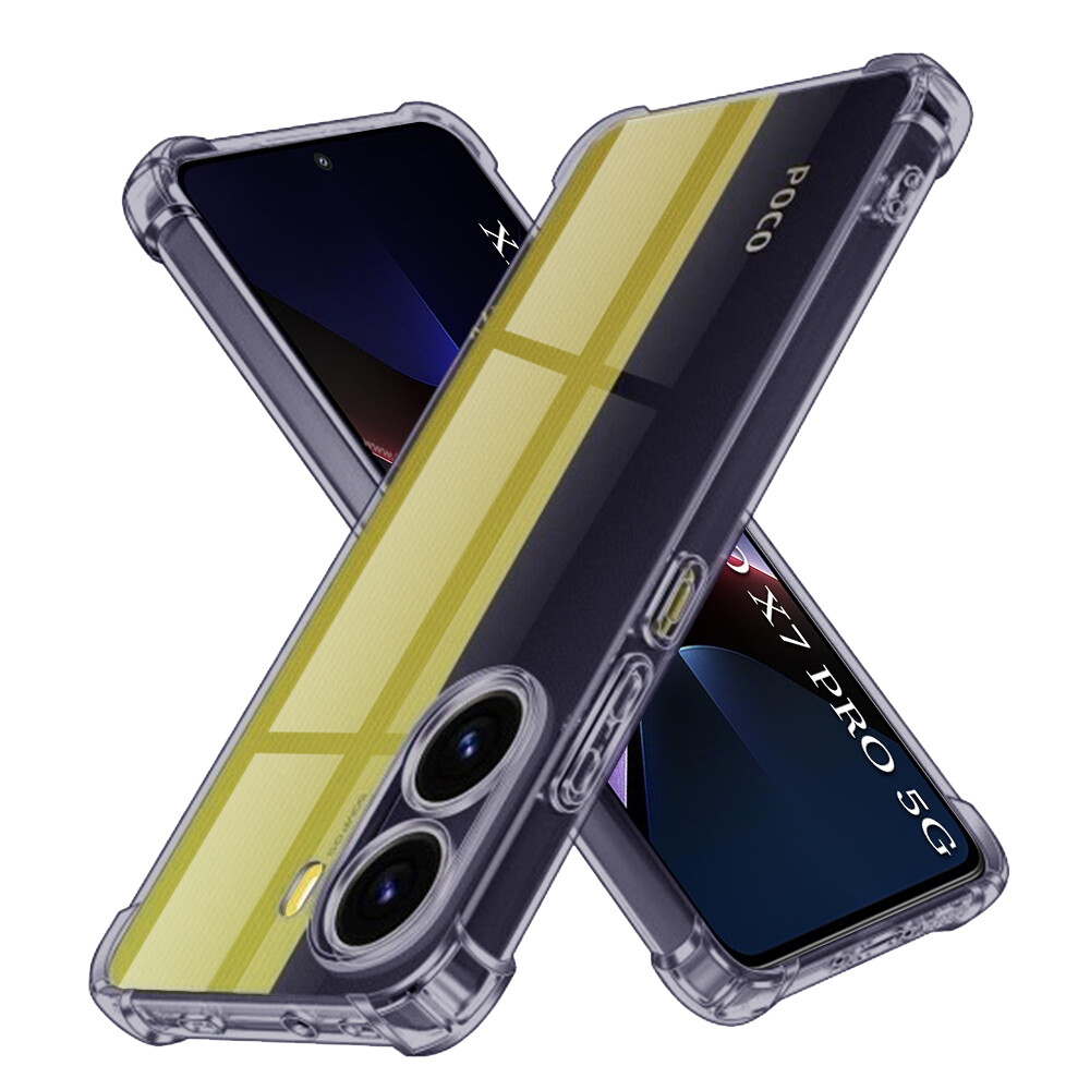 Techsuit Shockproof průhledný silikon Xiaomi Poco X7 Pro kouřově černý