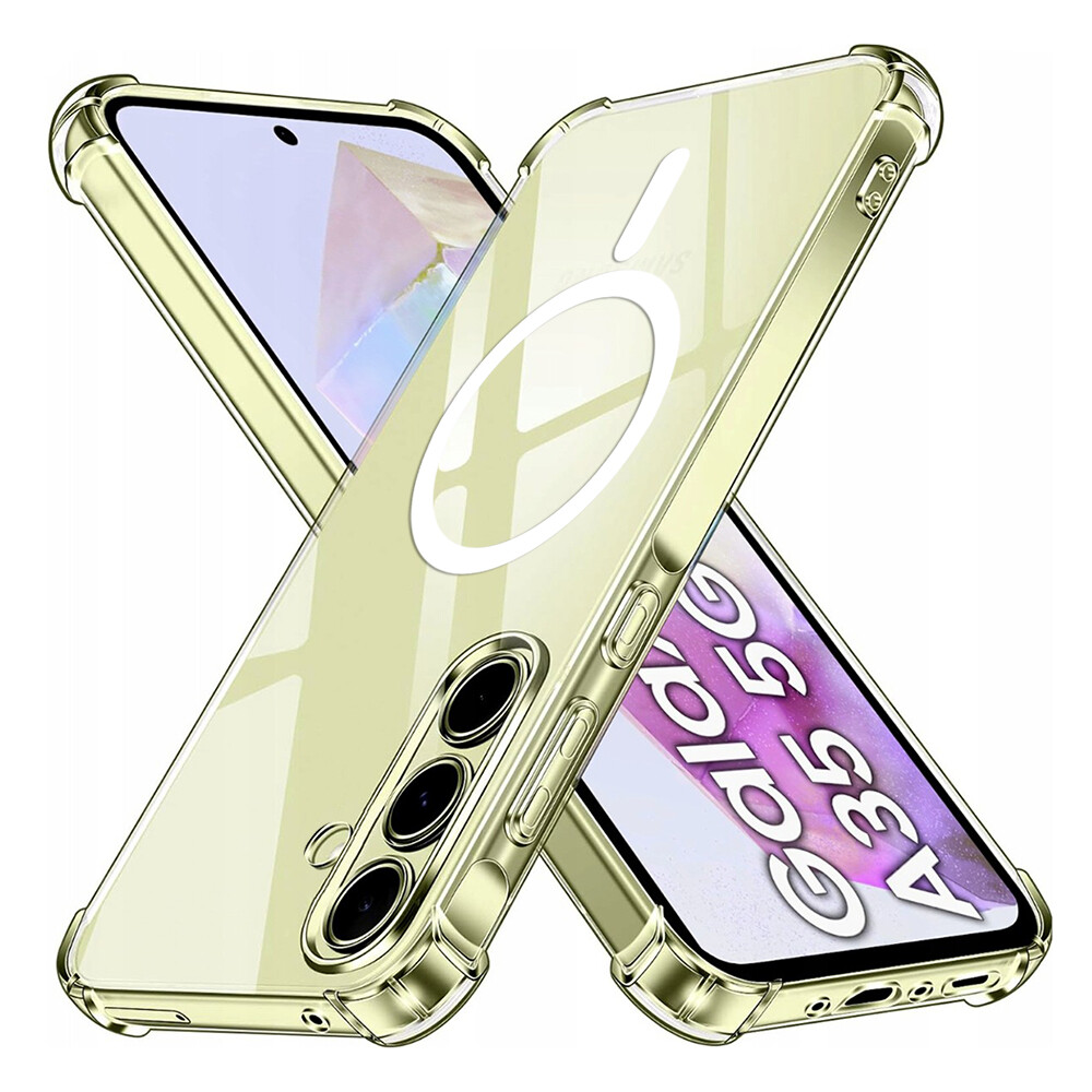 Techsuit Shockproof průhledný silikonový MagSafe pro Samsung Galaxy A35 5G průhledný