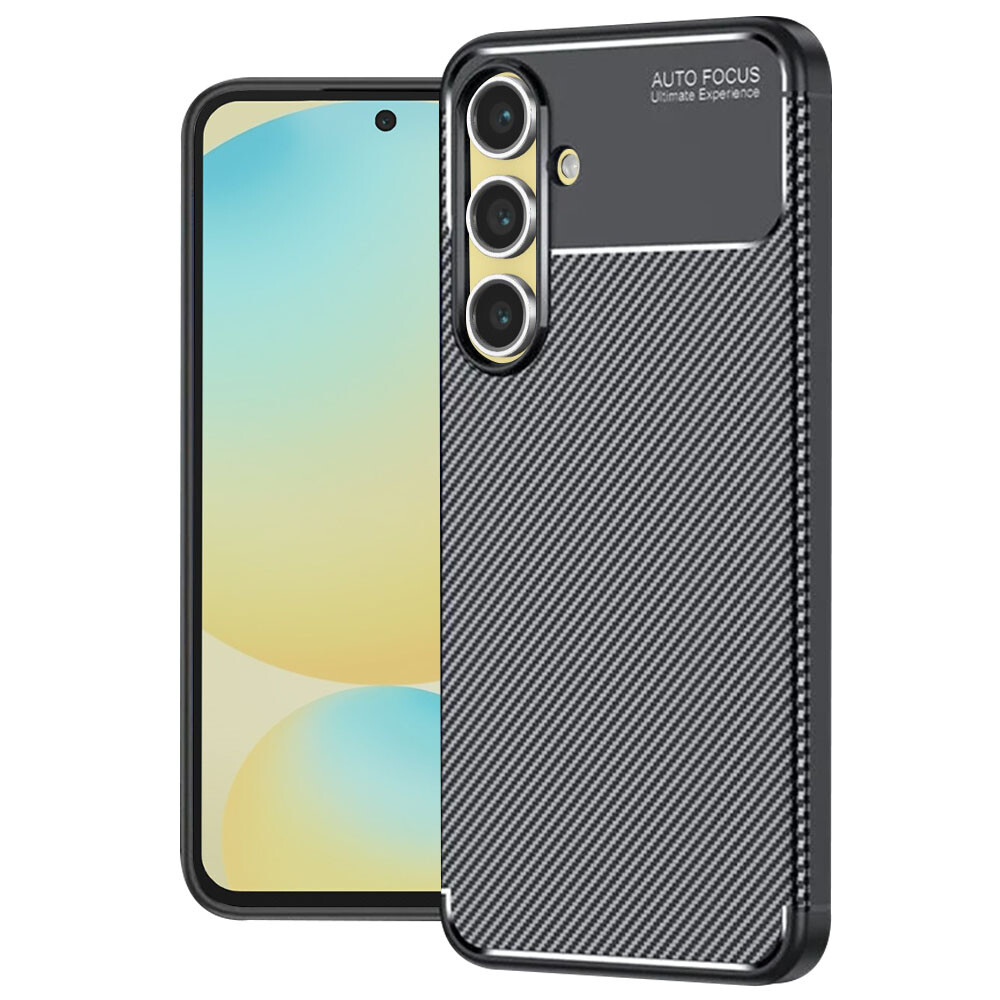 Techsuit CarbonFiber kryt Samsung Galaxy S24 FE černý