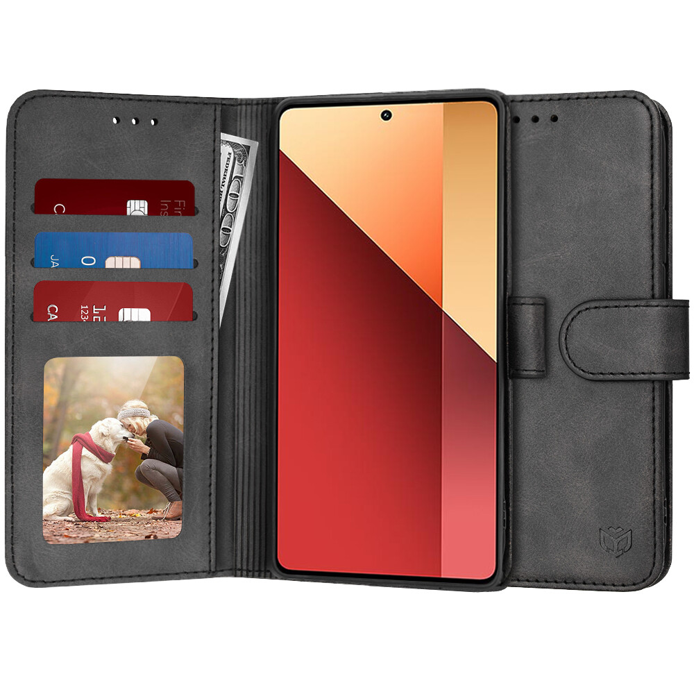 Techsuit Kniha Xiaomi Redmi Note 13 Pro Poco M6 Pro Černá