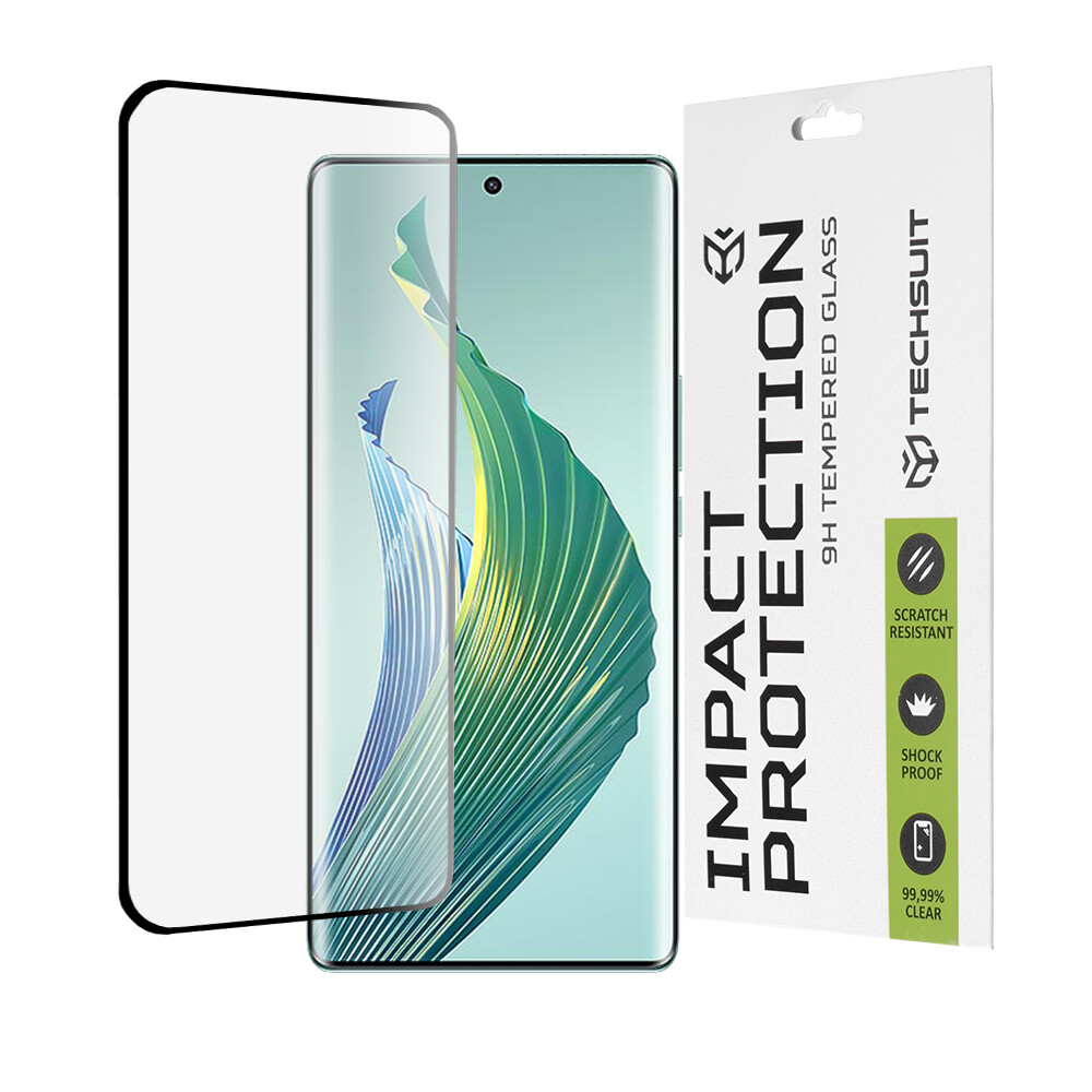 Techsuit 111D Celoplošné lepené sklo 3D Honor Magic5 Lite Black