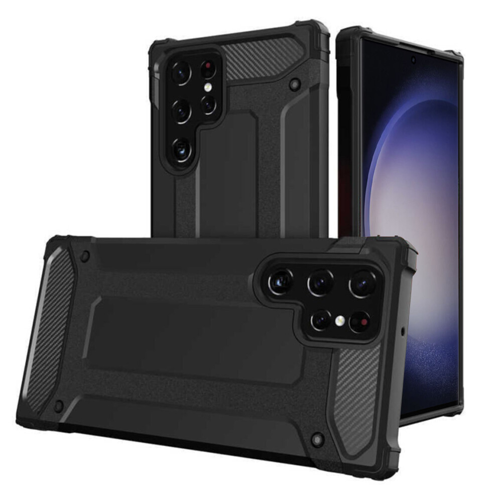 Techsuit Hybridní pouzdro Samsung Galaxy S23 Ultra Černá