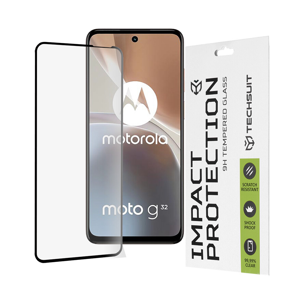 Techsuit 111D Celoplošné lepené sklo Motorola Moto G32 Black