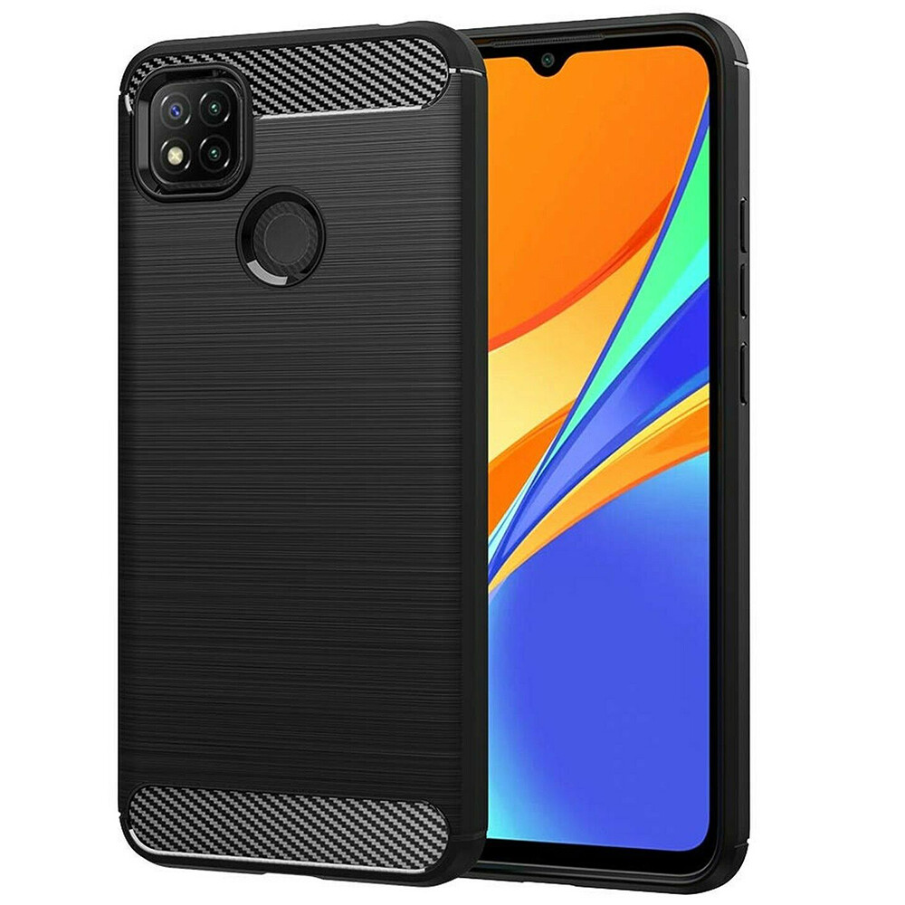 Techsuit Karbon Silikon Xiaomi Redmi 9C Redmi 9C NFC Černý