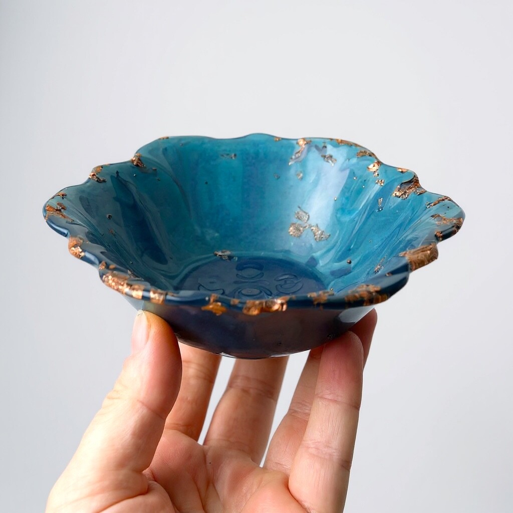 Puaree | Miska z pryskyřice Barva mističky: Modrá