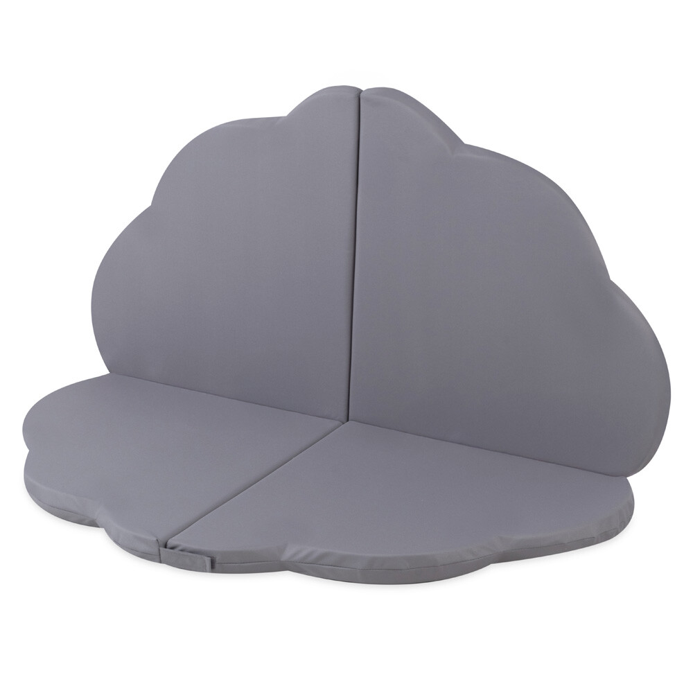 PLUSH NEST PLUSH NEST Venkovní voděodolná hrací podložka ve tvaru květu 115 × 115 × 5 cm šedá