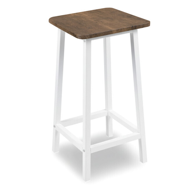 Barová židle KENT starý dub / bílé nohy