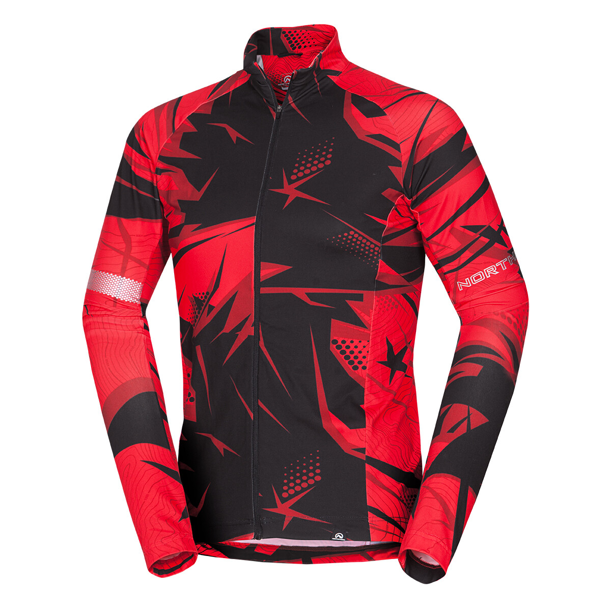 Northfinder BUKOVEC 1 pánská mikina MI-36251SKP-433 redprint Velikost: M 8584153649313