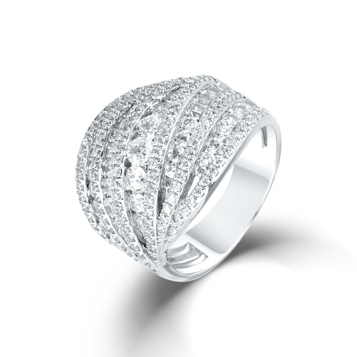 Prsten se syntetickými kameny 126-625-4001 52