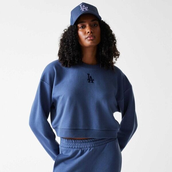 New Era LA DODGERS MLB MIDI LEAGUE ESSENTIAL CROPPED SWEATER Dámská mikina, modrá, velikost