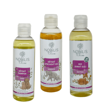 Přírodní péče o miminka - koupací gel, šampón a dětský olej